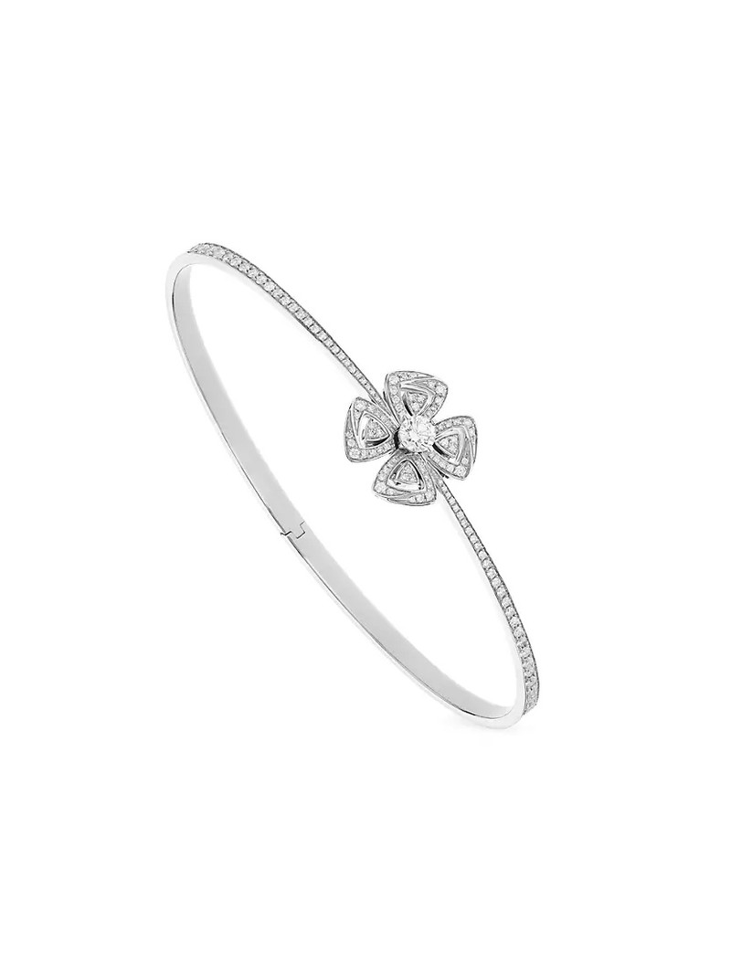 Fiorever Medium 18K White Gold & 0.93 TCW Diamond Bracelet - 1