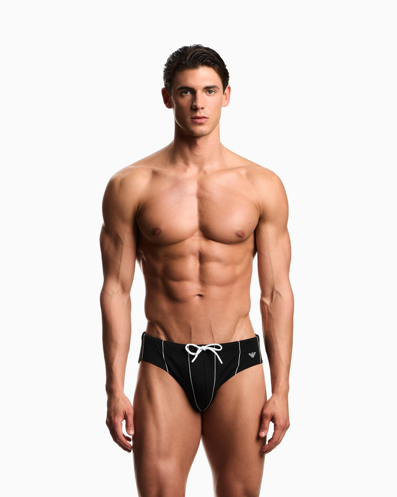 STRIPED PRINT SWIM BRIEFS 2