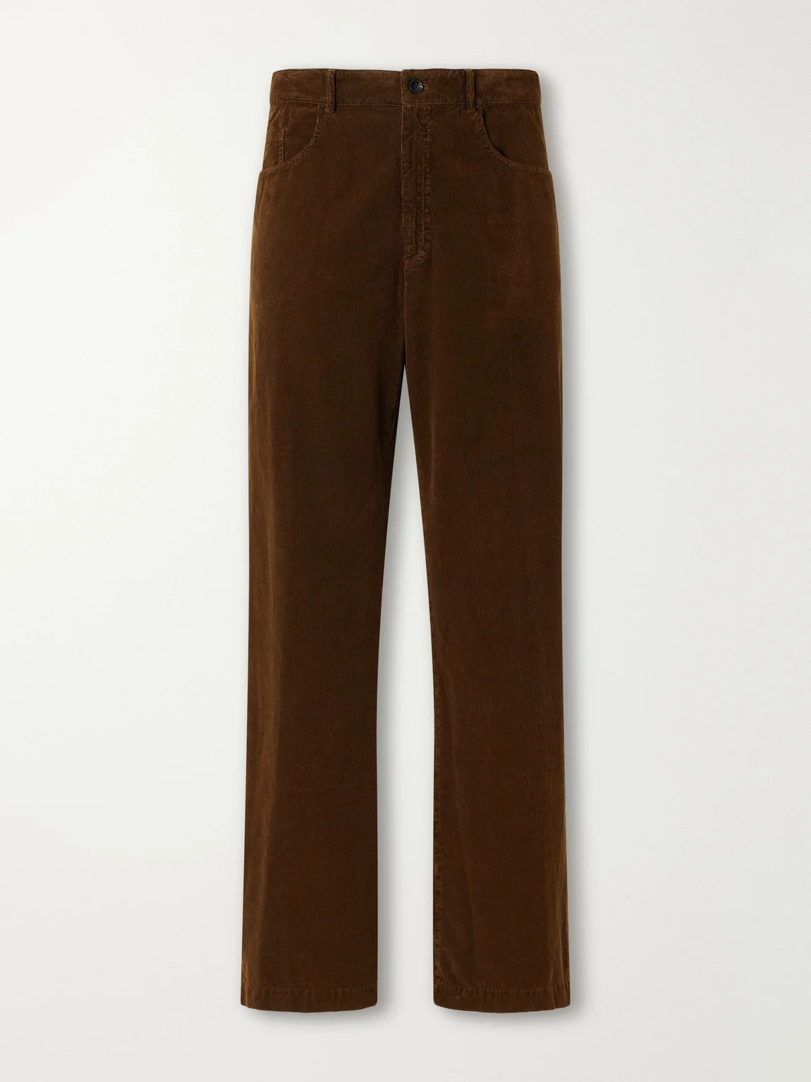 Straight-Leg Cotton-Corduroy Trousers - 1