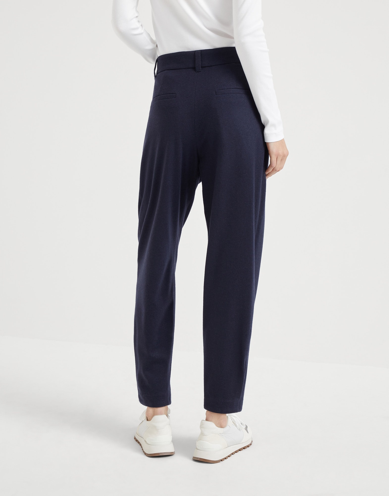 Cashmere jersey tailored trousers - 2