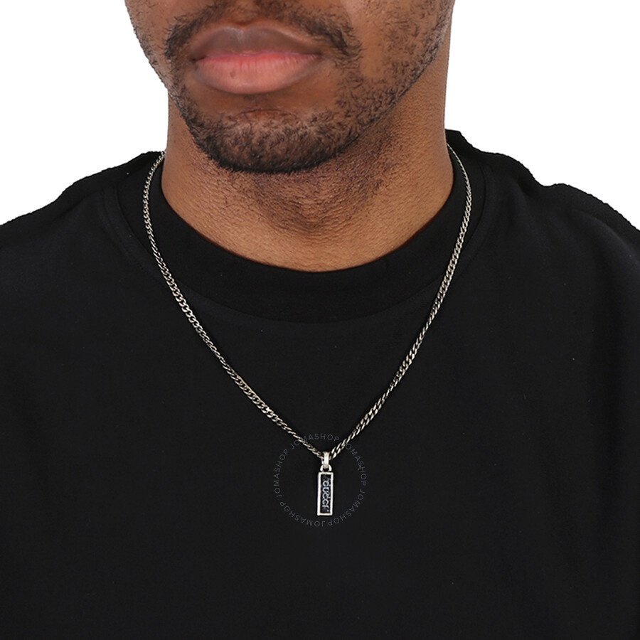 GUCCI Black Enamel Pendant in sterling silver - 2