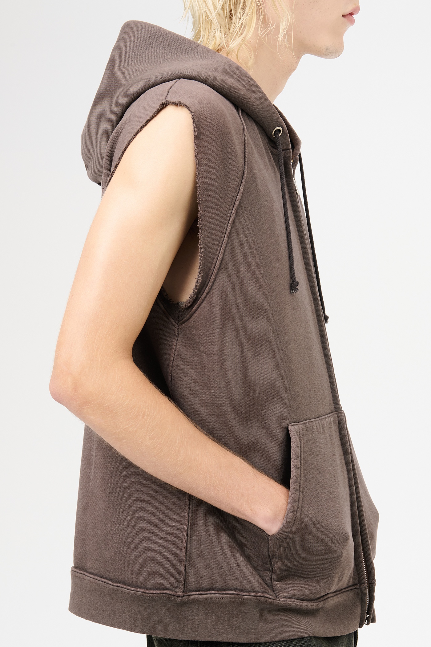 Our Legacy Motor Hood Vest French Sun Fade Hefty Fleece