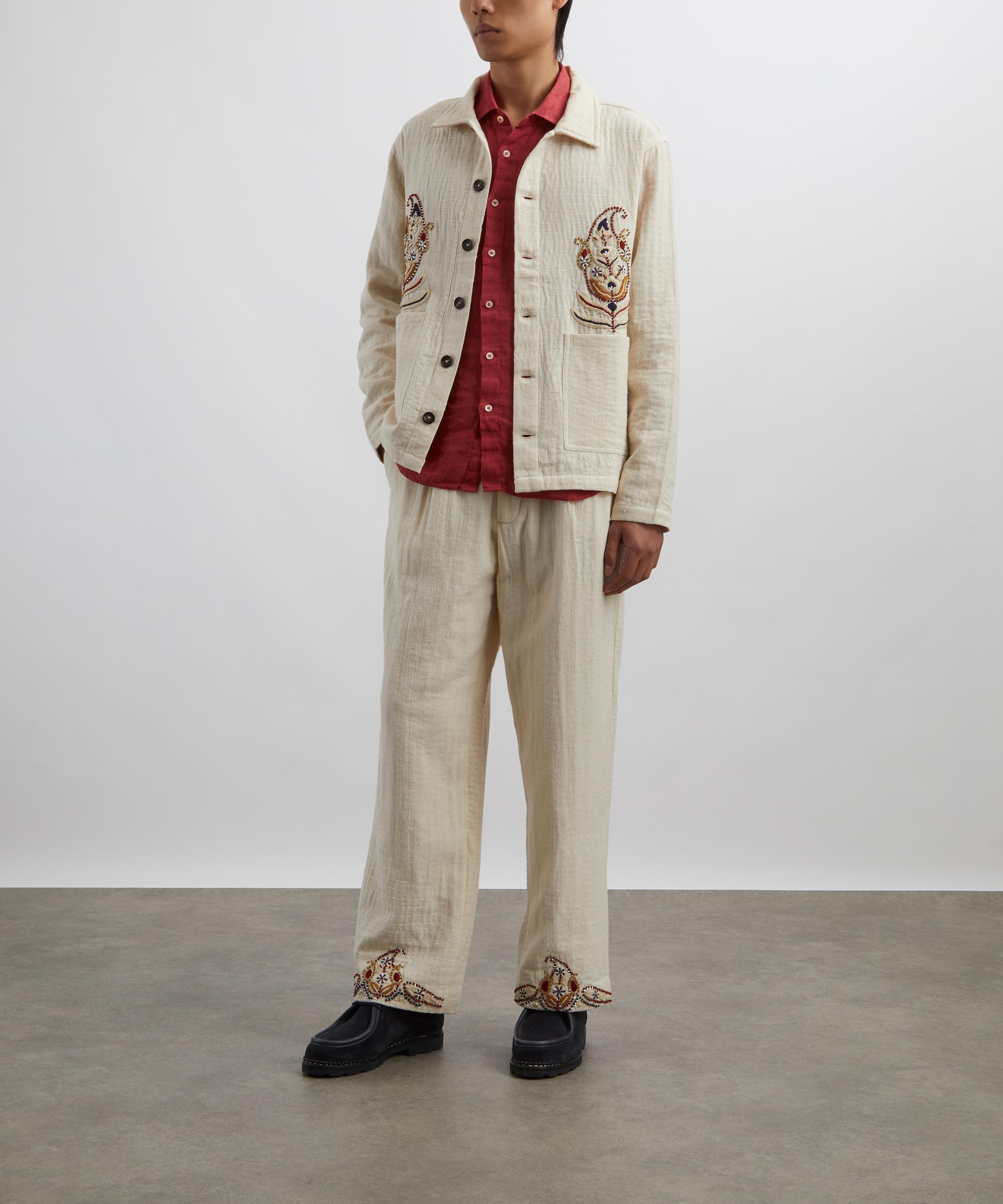 Paisley Embroidered Trousers - 2