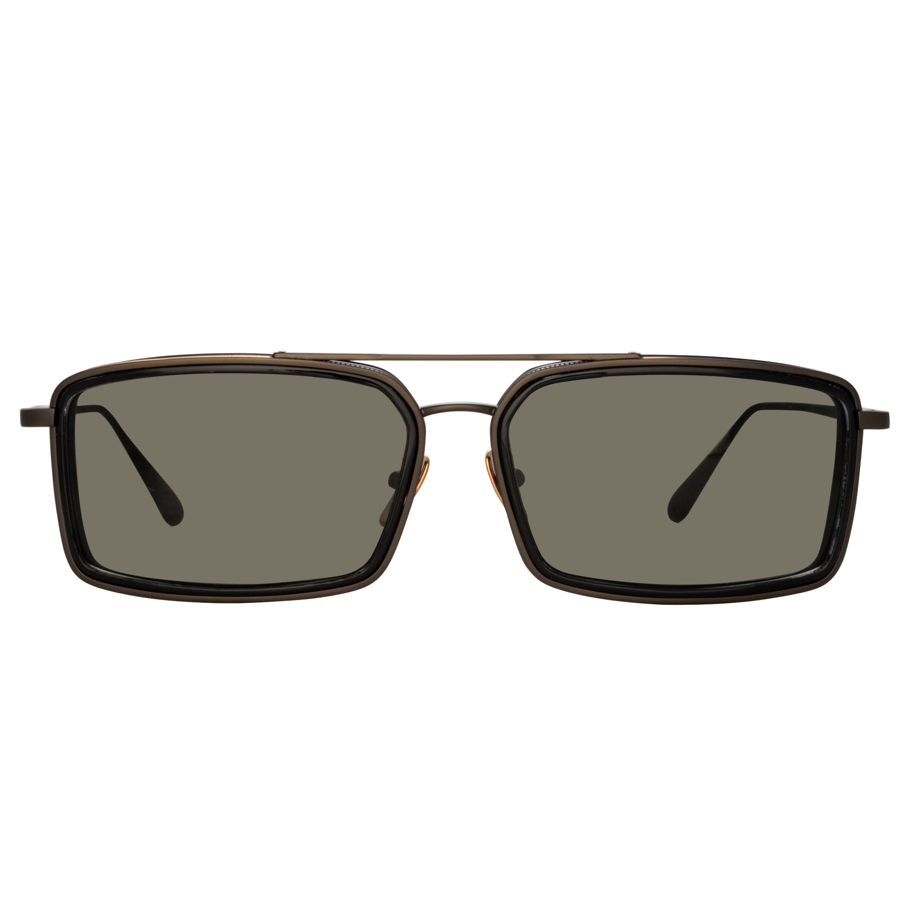 MEN'S CASSIA RECTANGULAR SUNGLASSES IN NICKEL - 1