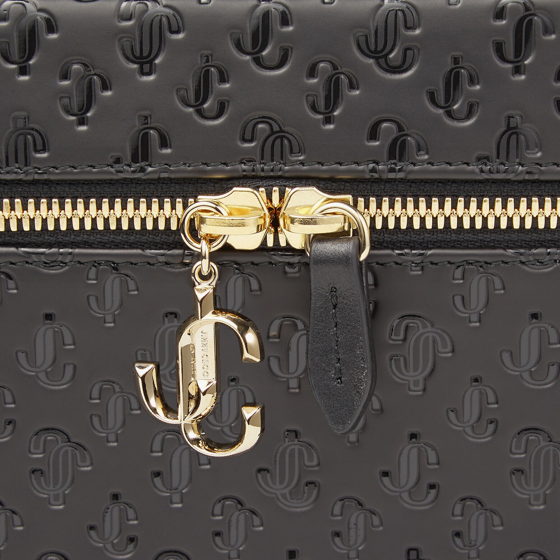 Vanity Case W/chain
Black JC Monogram Pattern Vanity Case with Light Gold JC Emblem - 5