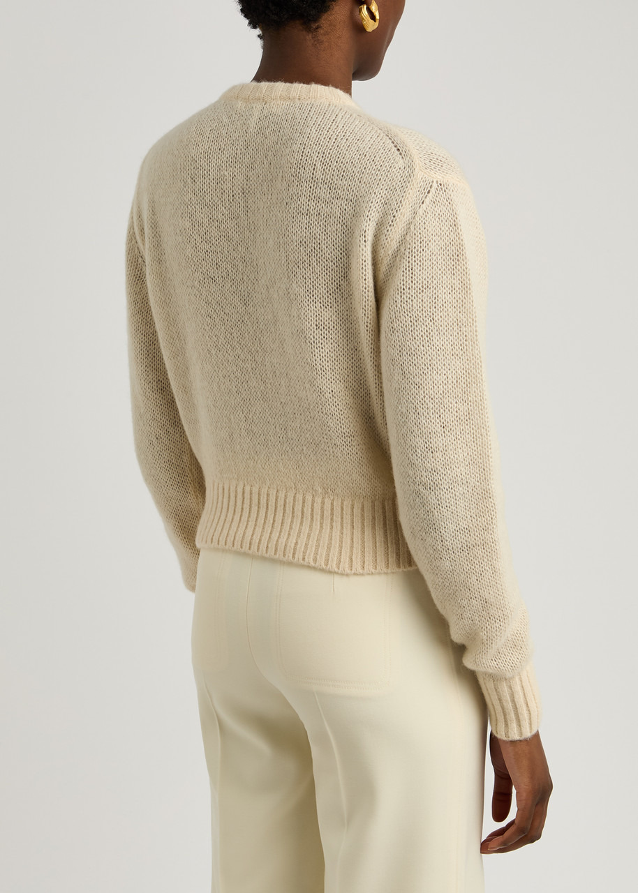 Chloe Logo-appliqué Wool-blend Jumper - 3