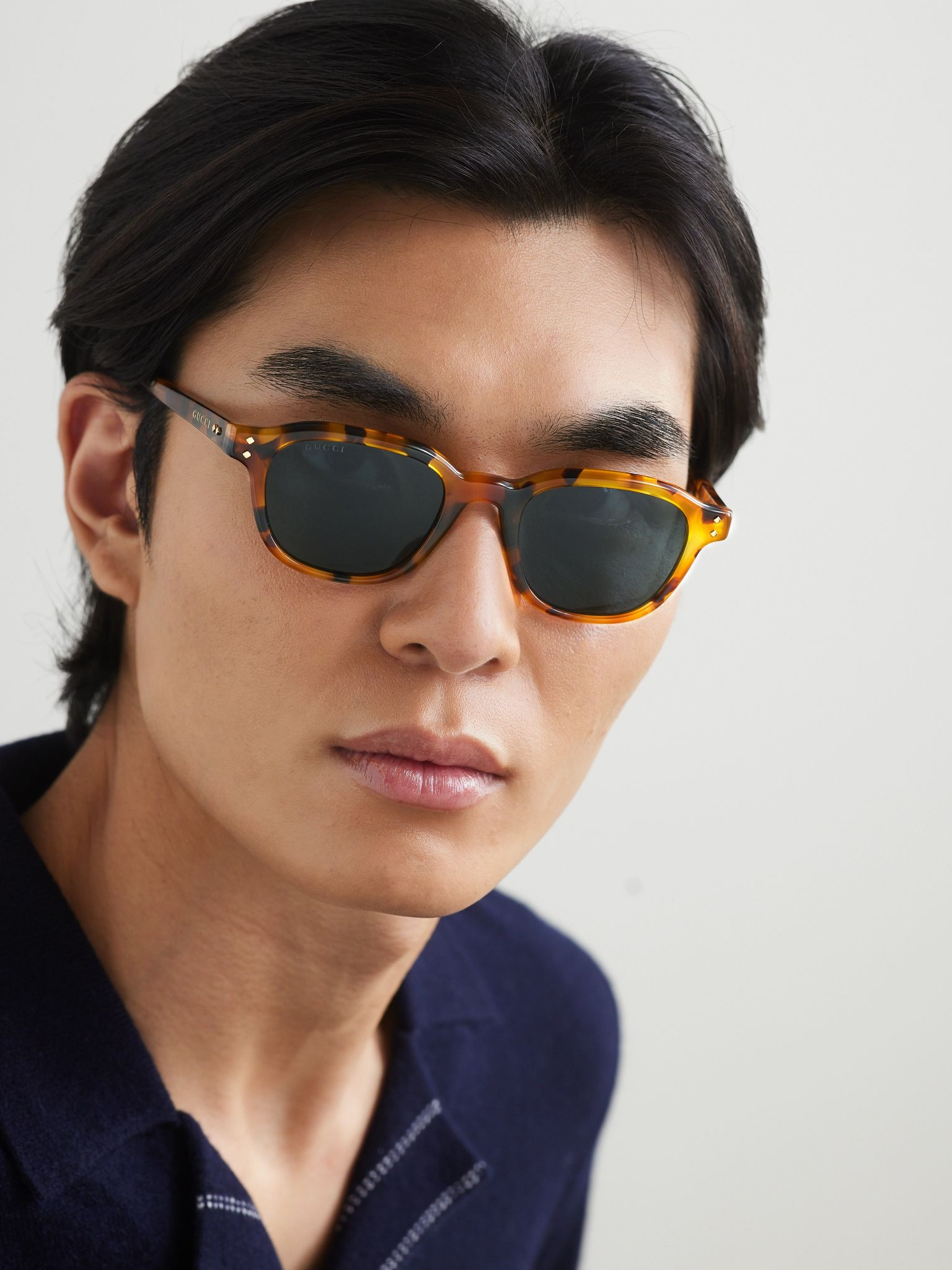 D-Frame Tortoiseshell Recycled-Acetate Sunglasses Tortoiseshell - 2
