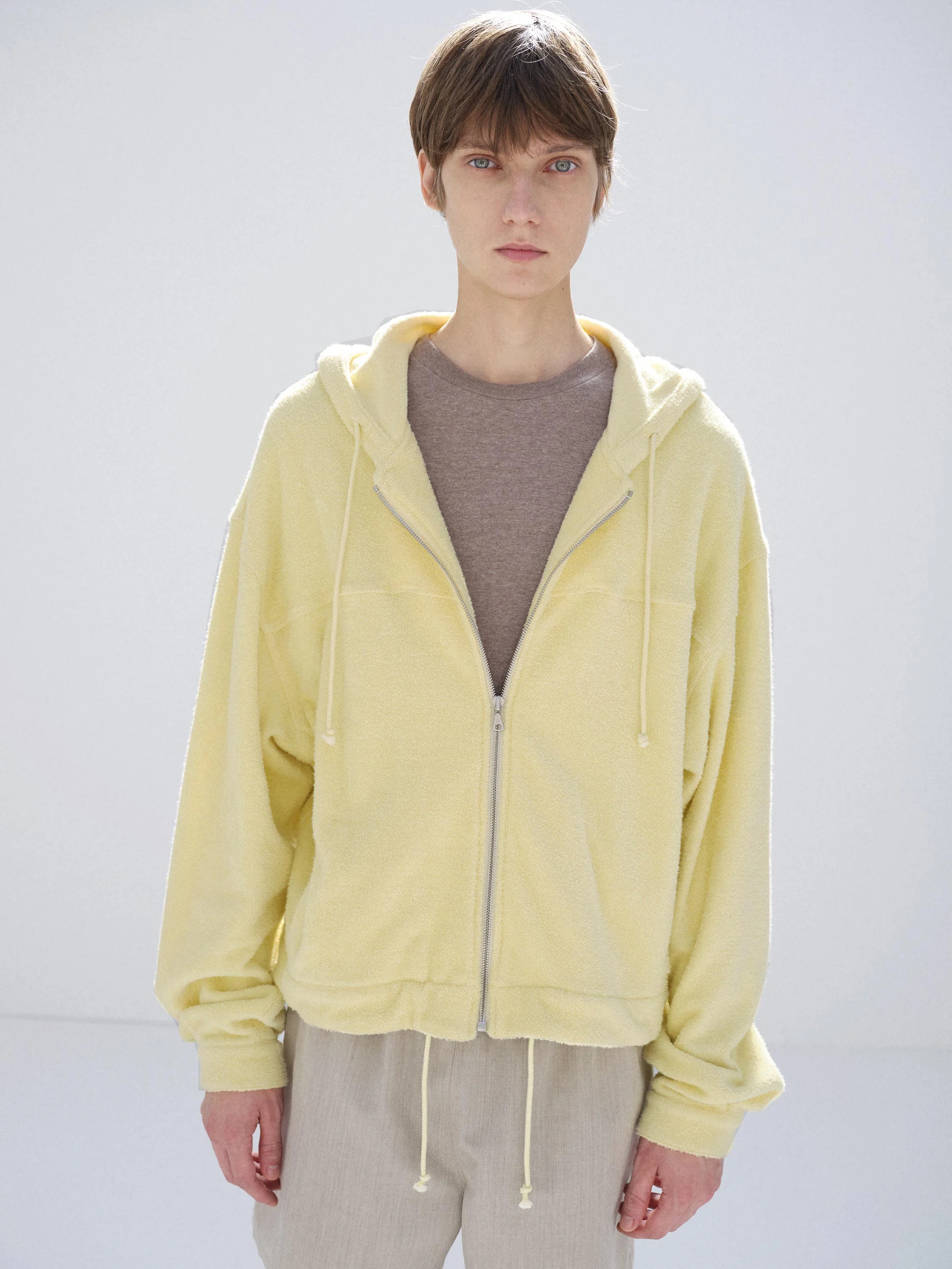 AURALEE COTTON NYLON PILE ZIP PARKA - A26SP01DP#5504 | REVERSIBLE