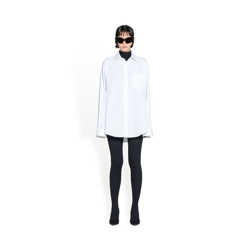 BALENCIAGA Women's Hourglass Shirt in White outlook