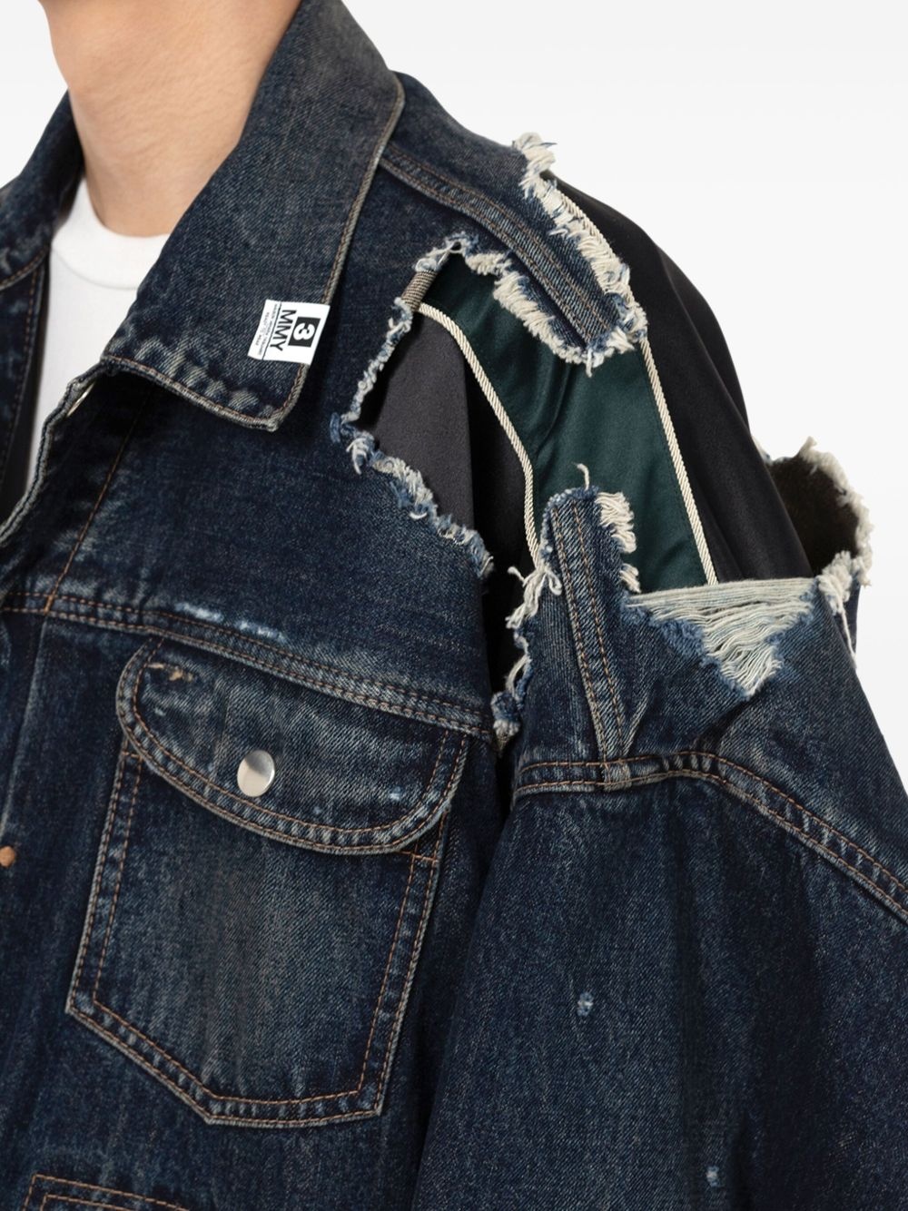 layered denim jacket - 4
