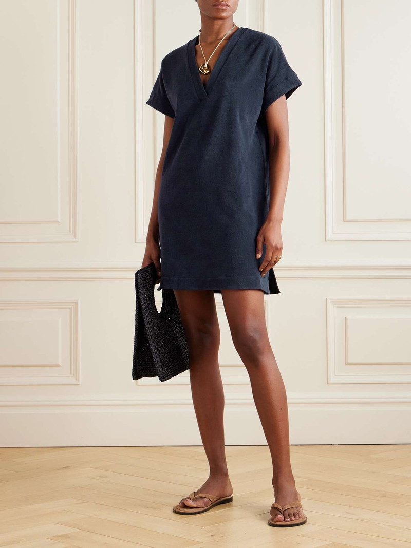 ERES Cotton-terry mini dress Navy outlook