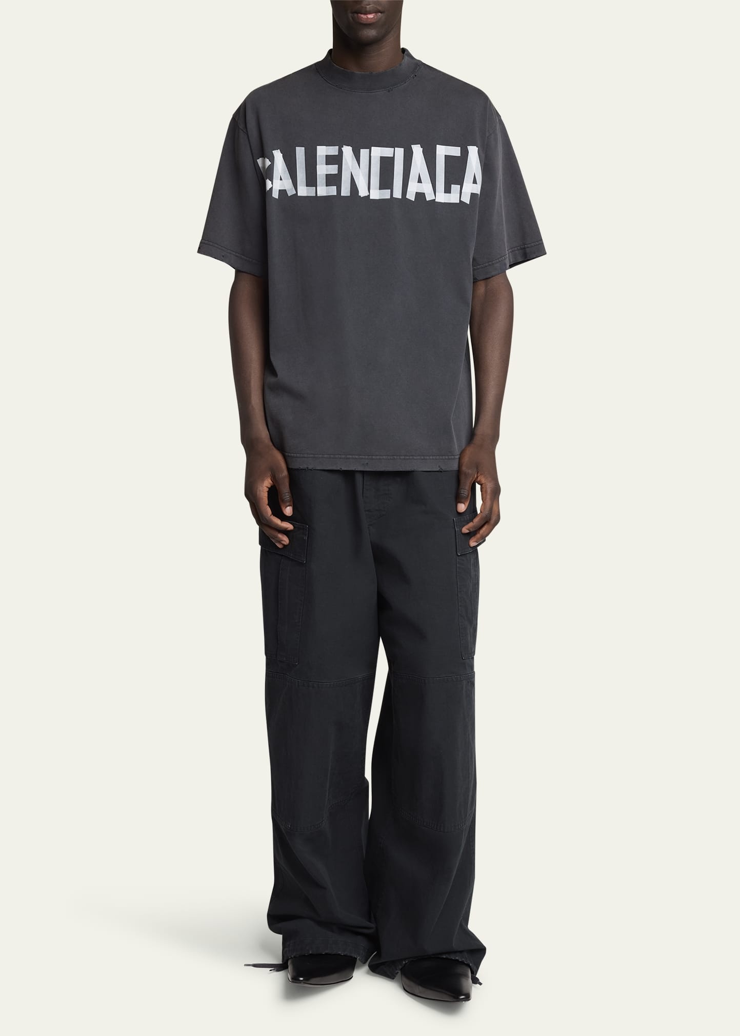 Men's Faded Tape Logo T-Shirt - 2