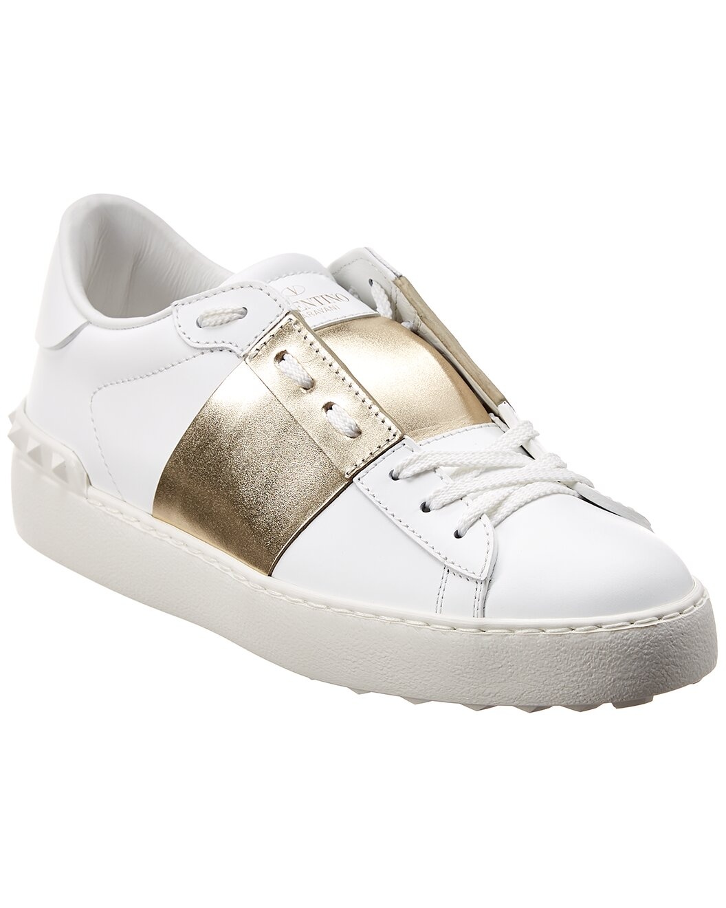 Valentino Rockstud Open Leather Sneaker - 1