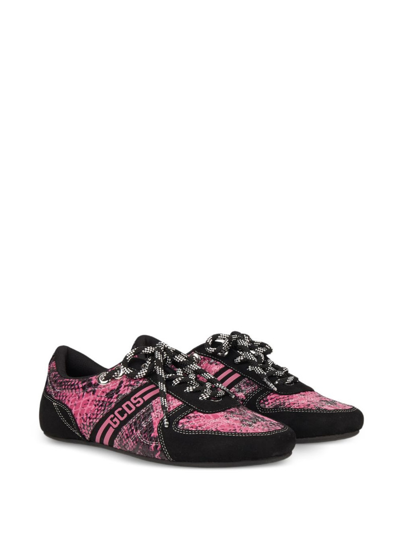 GCDS snakeskin-print sneakers outlook