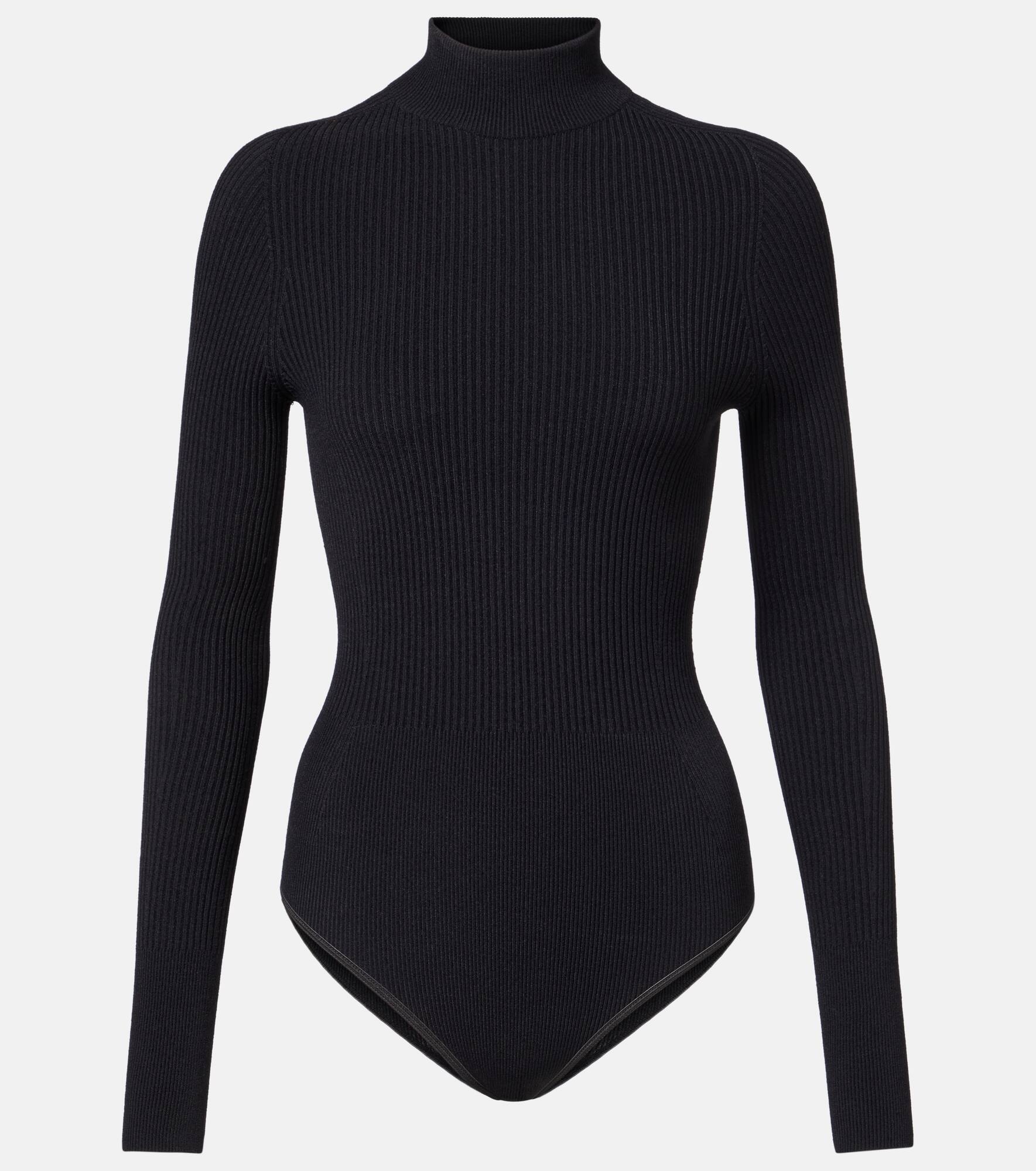 Ribbed-knit turtleneck bodysuit - 1