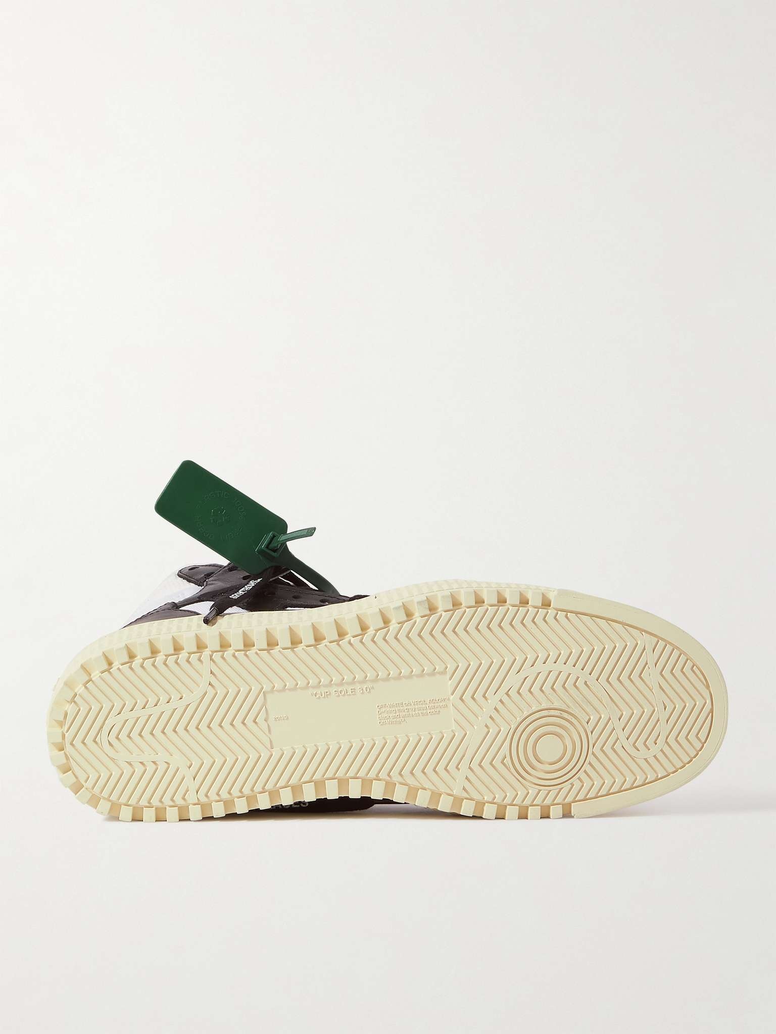 3.0 Off-Court Leather and Canvas High-Top Sneakers - 7