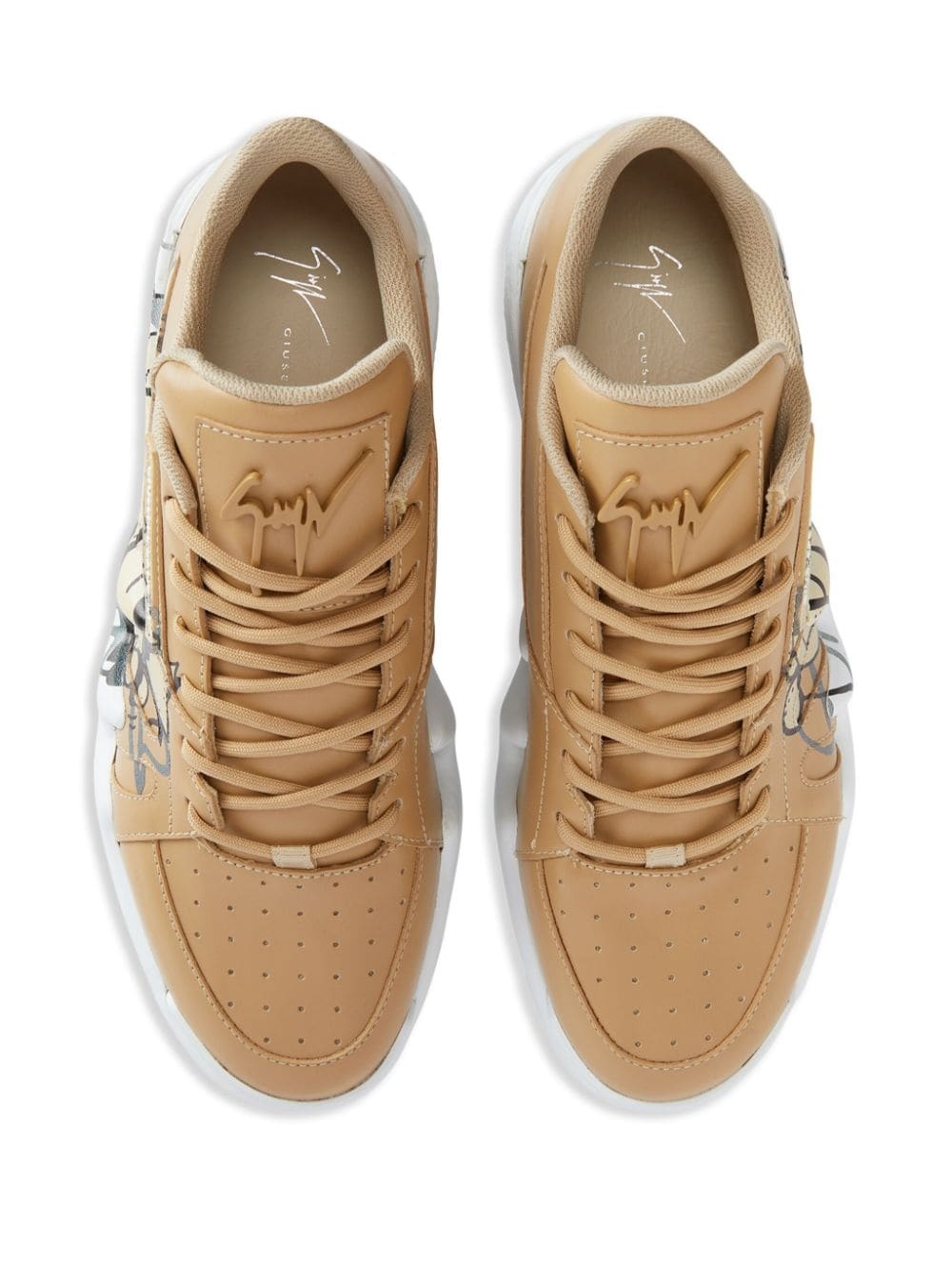 Talon logo-plaque leather sneakers - 4