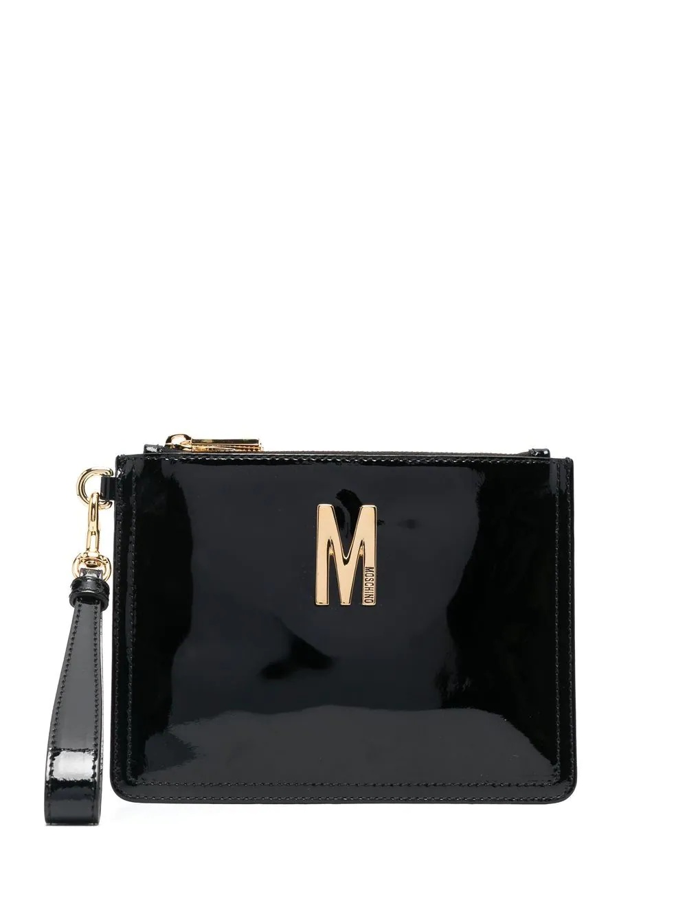 logo-letter clutch bag - 1