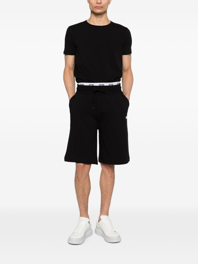 GCDS drawstring logo waistband track shorts outlook