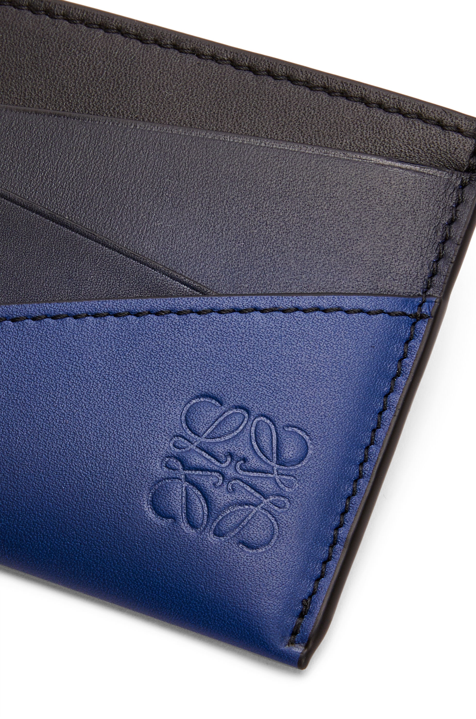 Puzzle plain cardholder in silk calfskin - 5