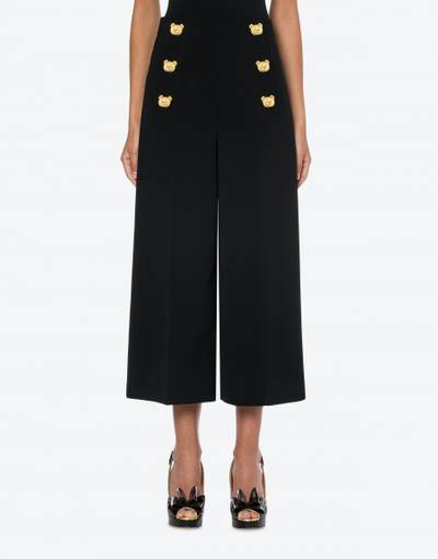 Moschino TEDDY BUTTONS CREPE CROPPED TROUSERS outlook