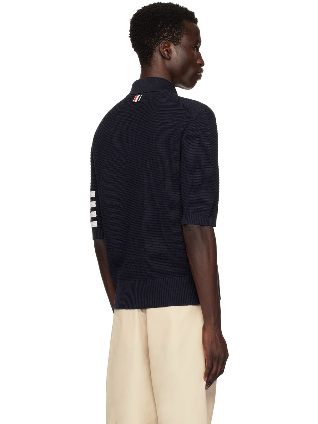 Navy 4-Bar Polo - 3