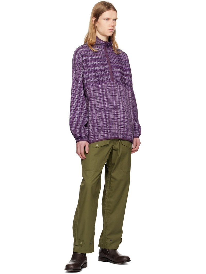 Pilgrim Surf + Supply Purple Mosley Inlay Popover Sweater outlook