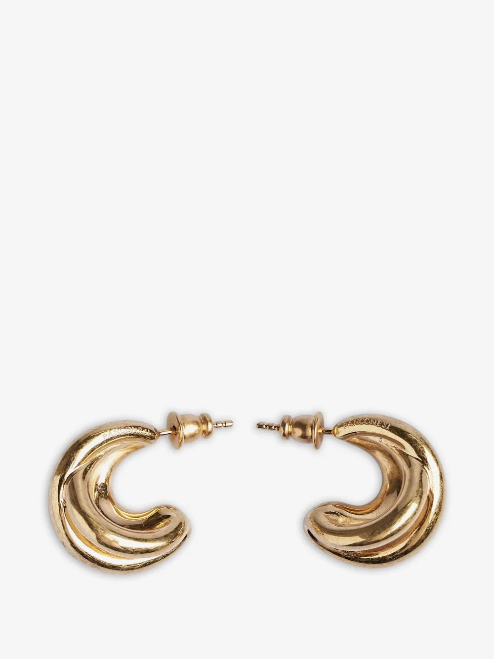 twisted hoop earrings - 1