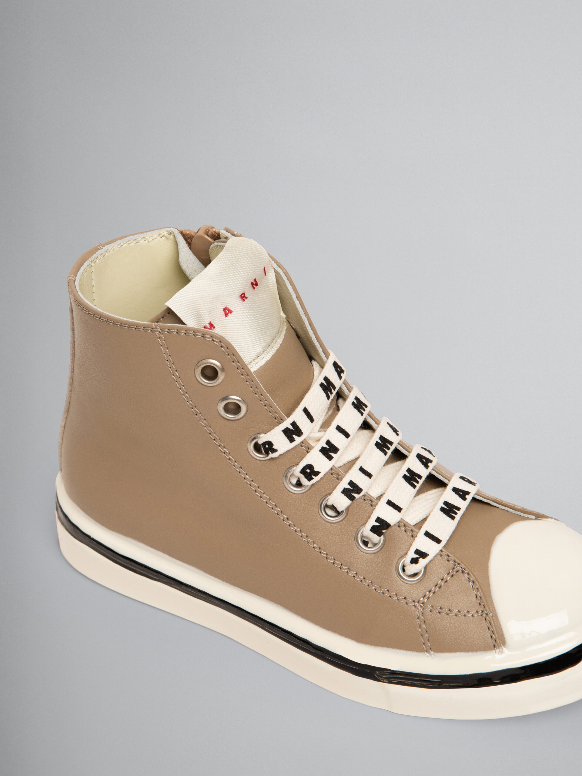 BROWN LEATHER SNEAKER - 4