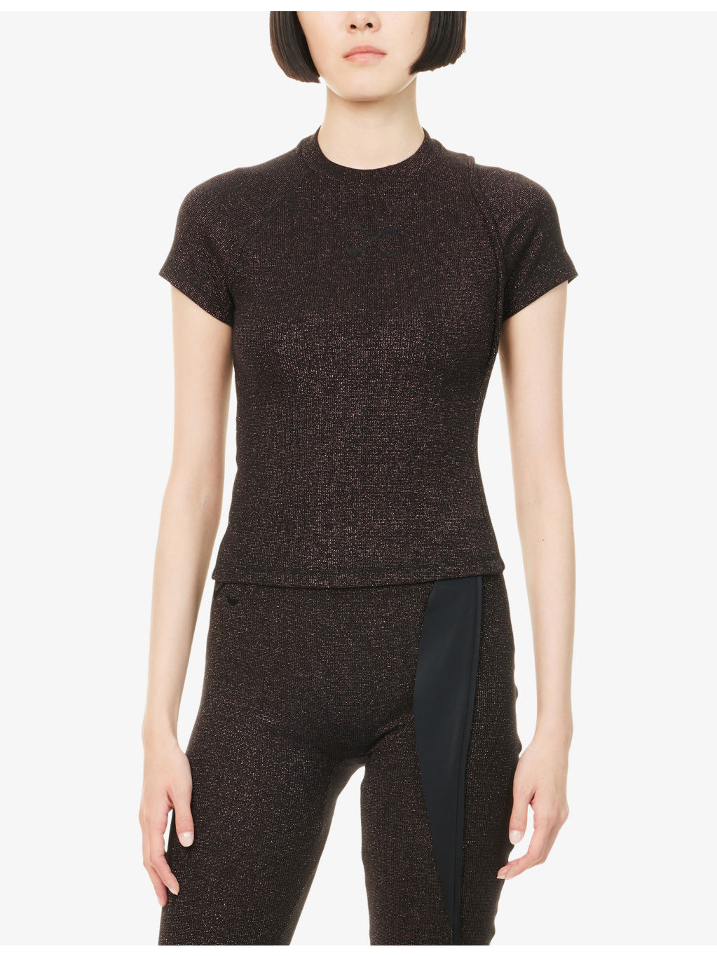 Rib Embroidered-Logo Cotton-Blend Top - 3