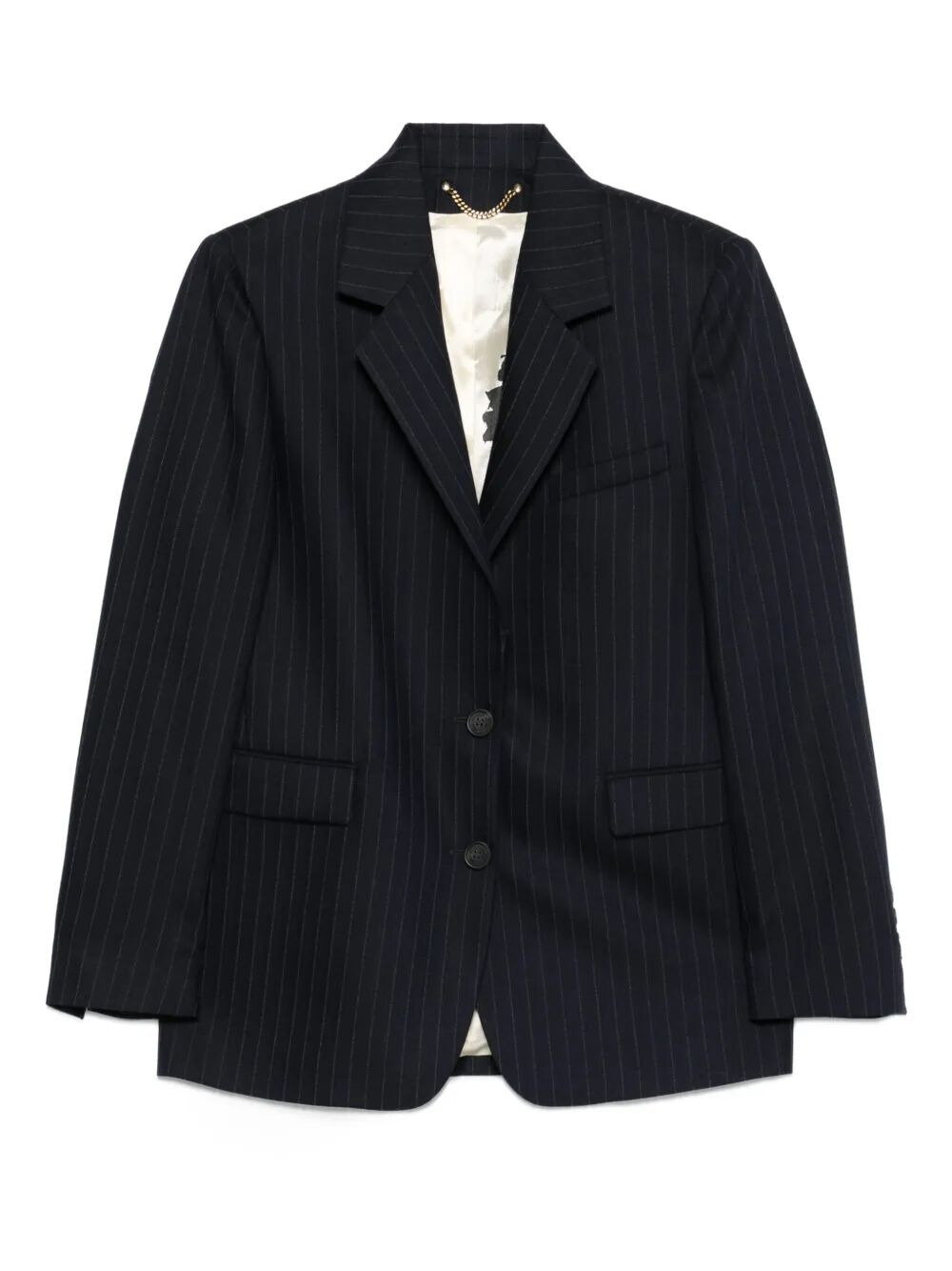 Golden Goose Women "Journey W`S" Single Breast Over Jacket Pinstripe - 4