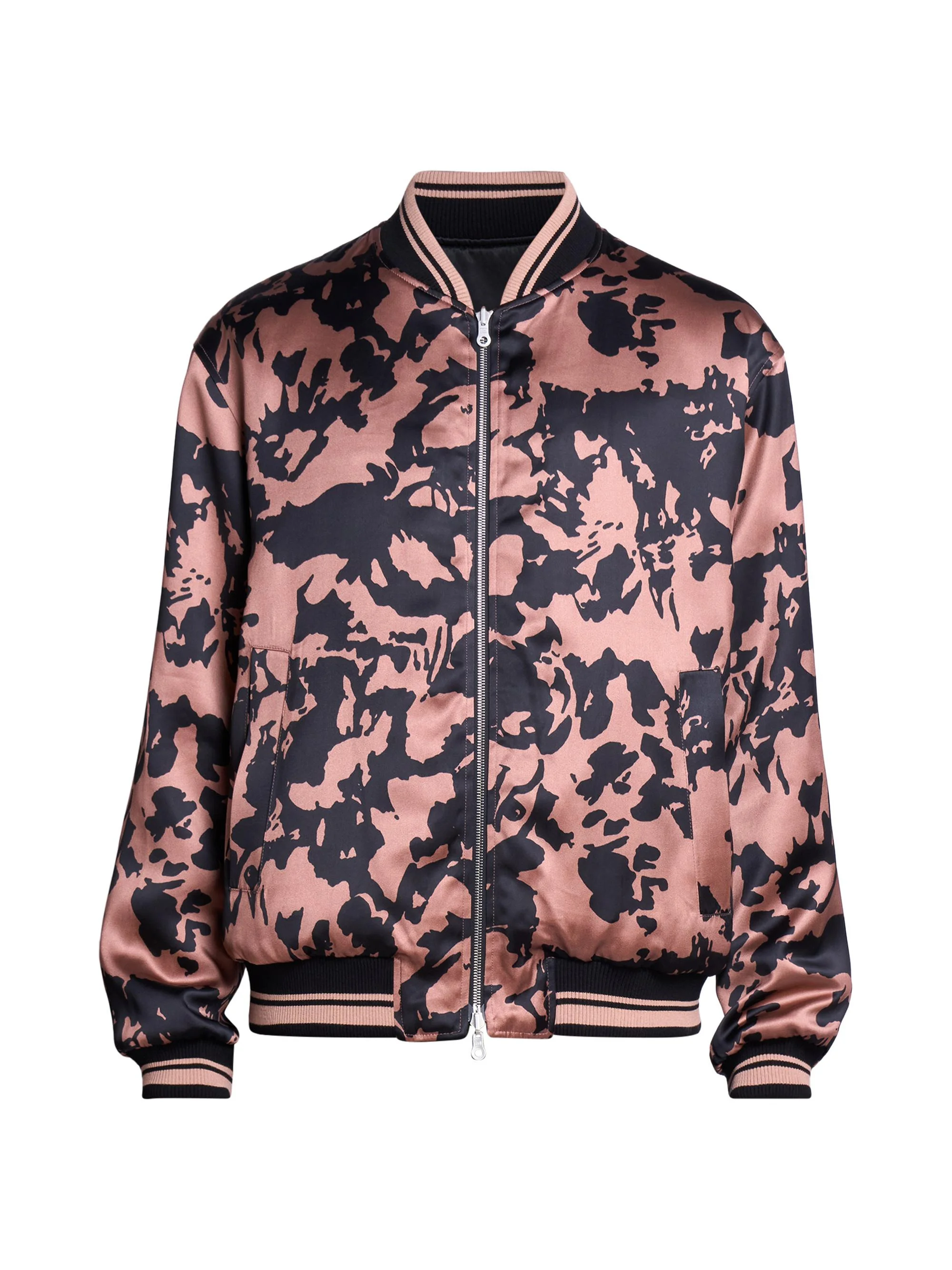 Men's Volker Reversible Printed Bomber Jacket - Old Rose - 1
