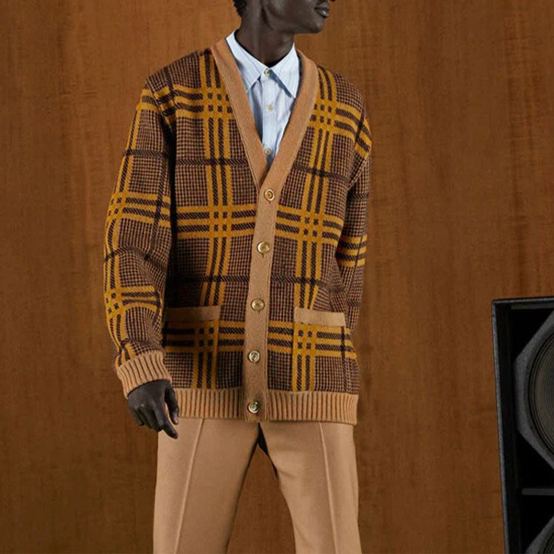 GUCCI Reversible knit wool cardigan outlook