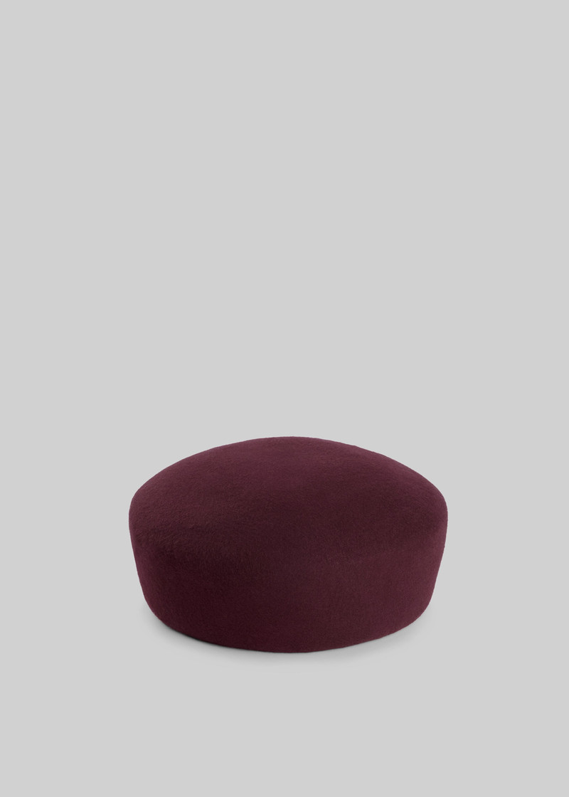 Noxley Pillbox Hat - Burgundy 2