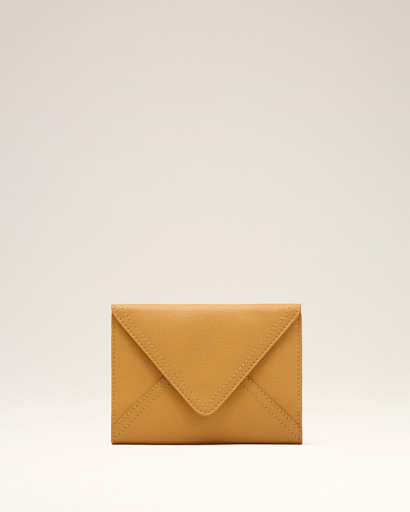 YELLOW TAURILLON LEATHER ETIENNE ENVELOPE PASSPORT HOLDER 1