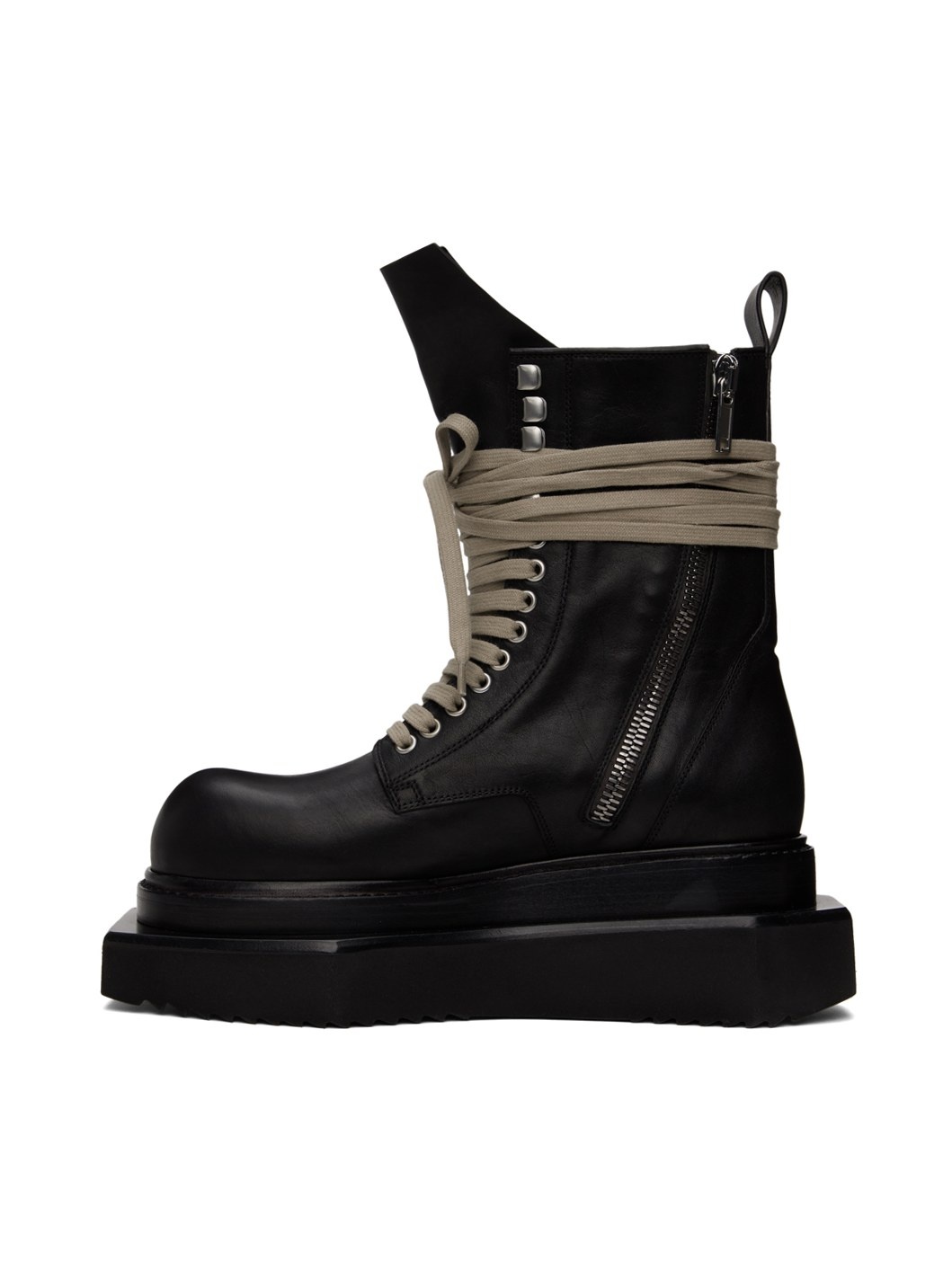 Black Laceup Turbo Cyclops Boots - 3