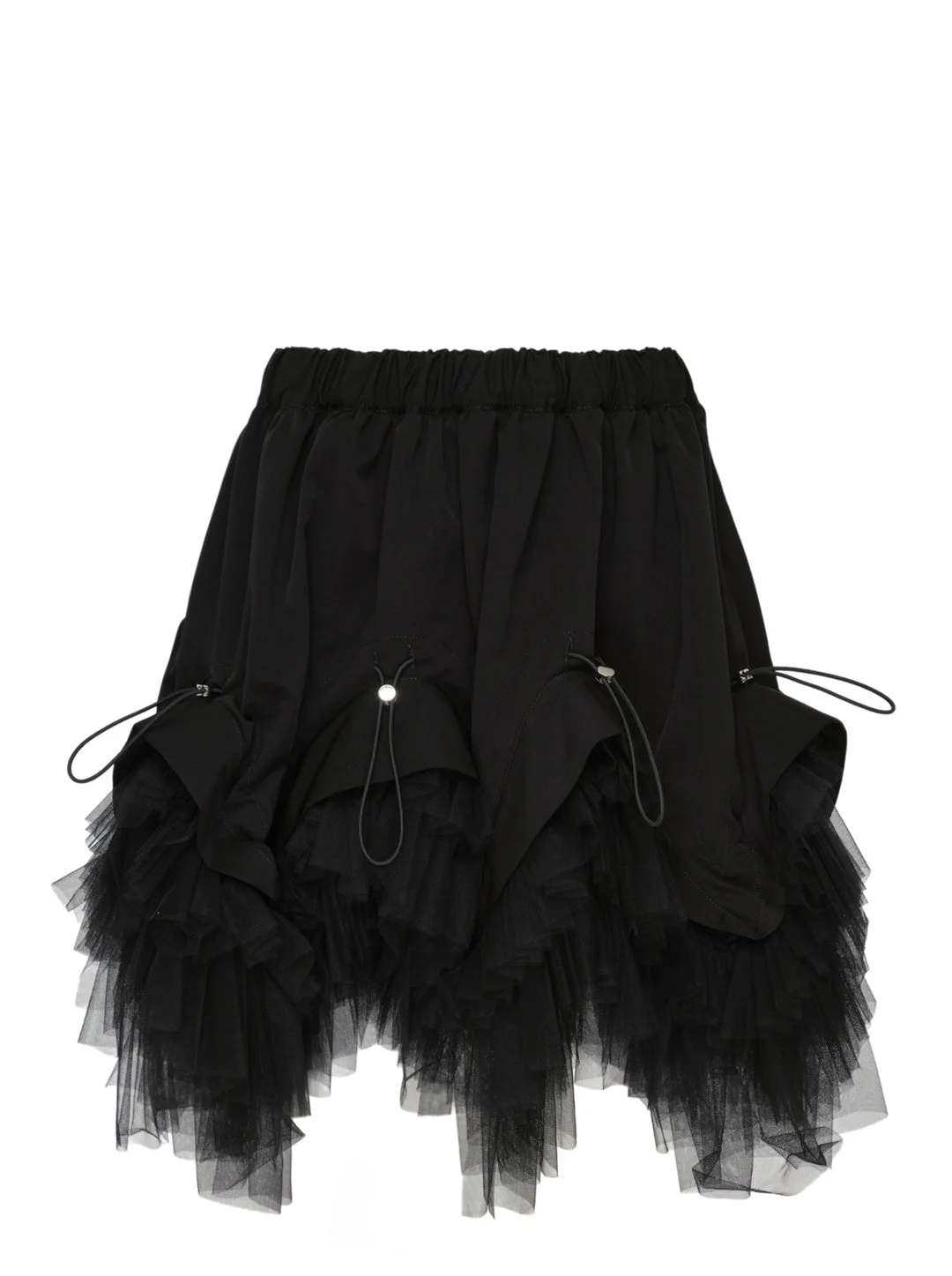 Elasticated Waistband Tulle Mini Skirt - 1