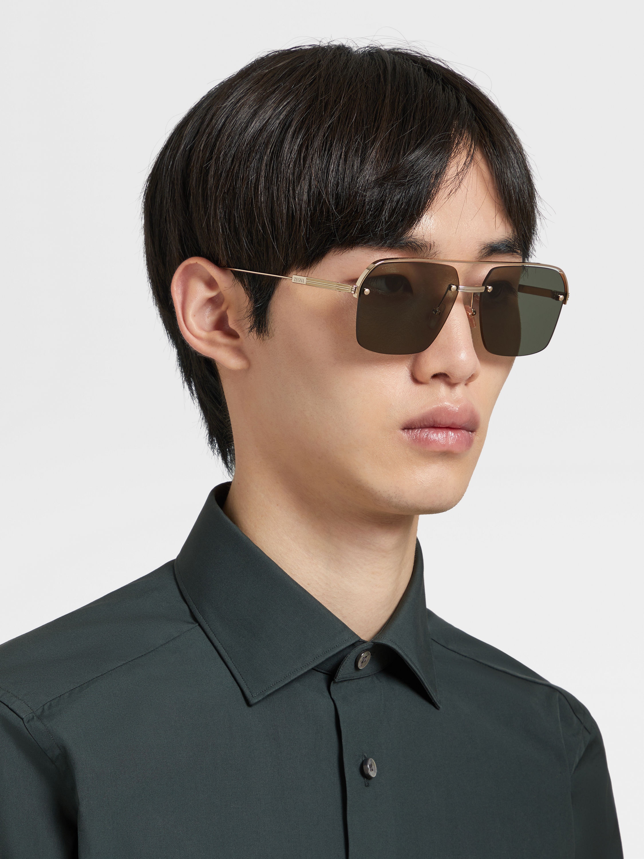 PALE GOLD METAL SUNGLASSES - 4
