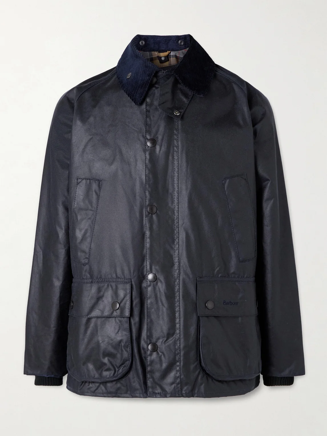 Bedale Corduroy-Trimmed Waxed-Cotton Jacket - 1