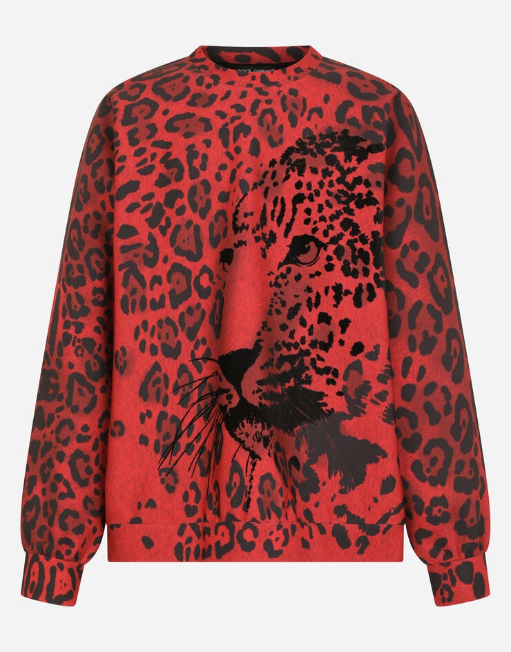 Leopard-print technical jersey sweatshirt - 3