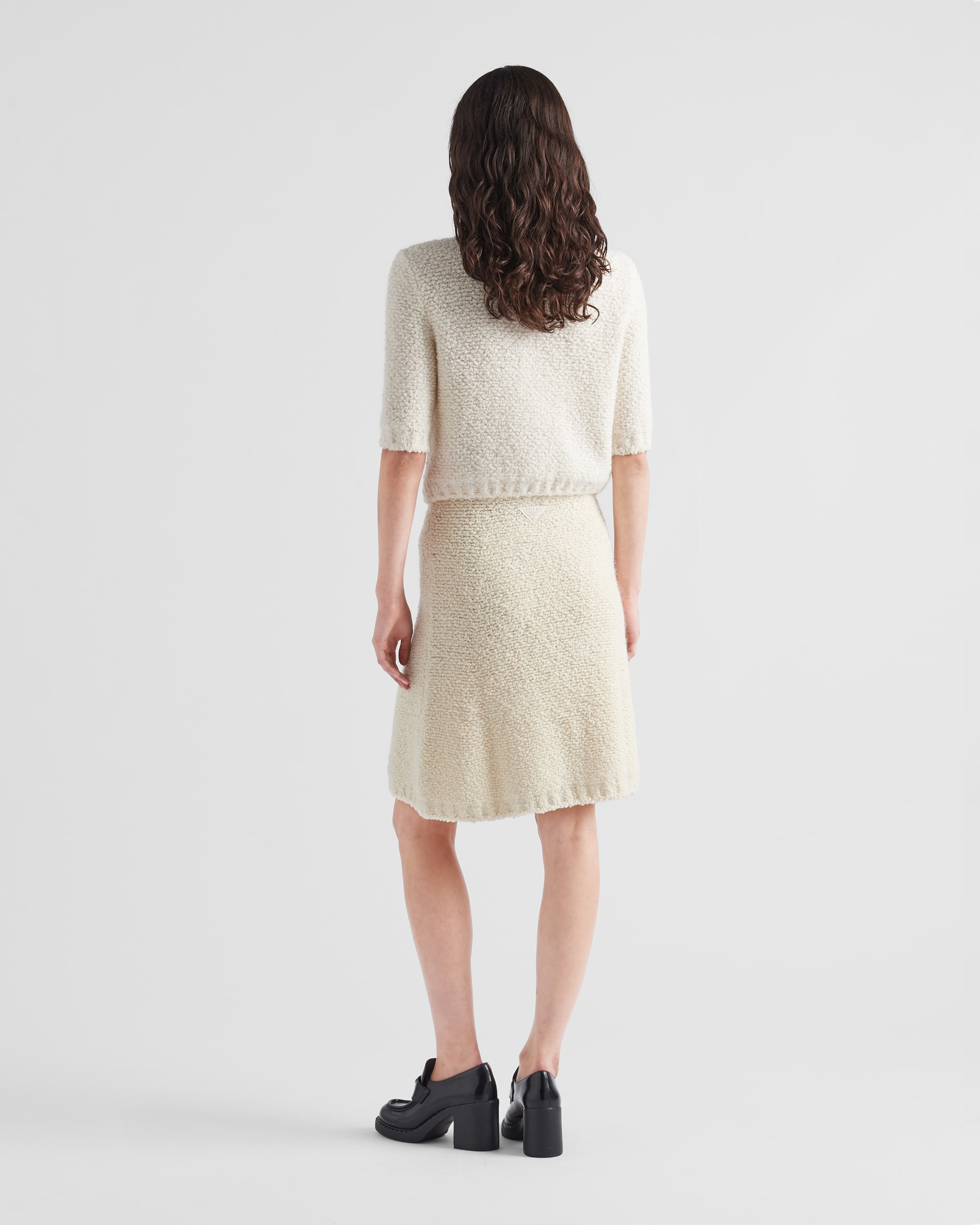 【プラダ・PRADA】Boucle mohair knit skirt Prada Bouclé mohair knit skirt | REVERSIBLE