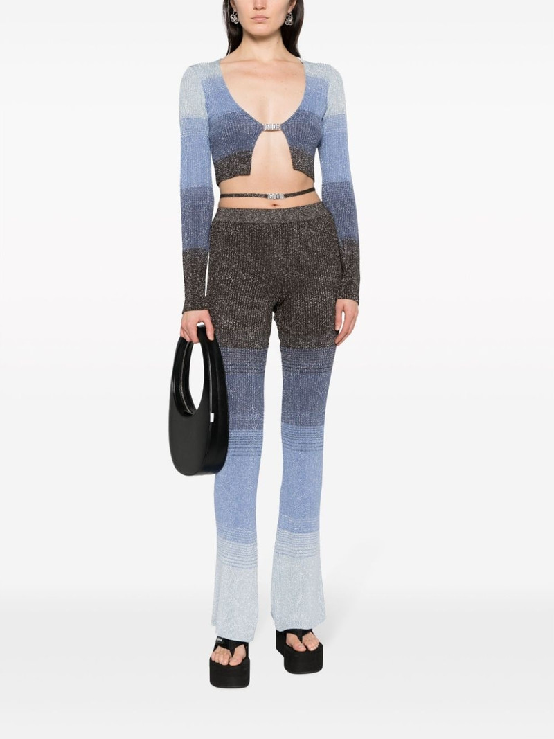 GCDS degradé striped knitted trousers outlook