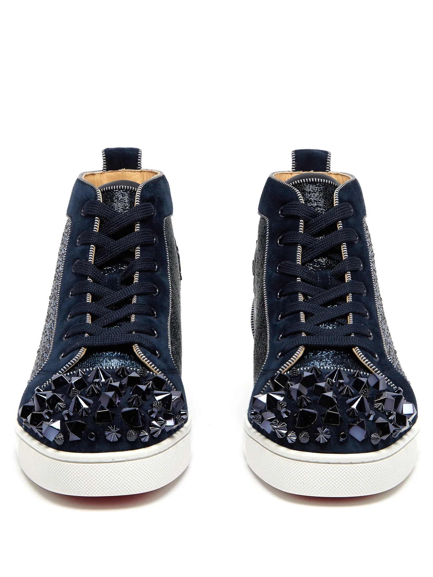 Lou Mix spiked suede high-top trainers - 5