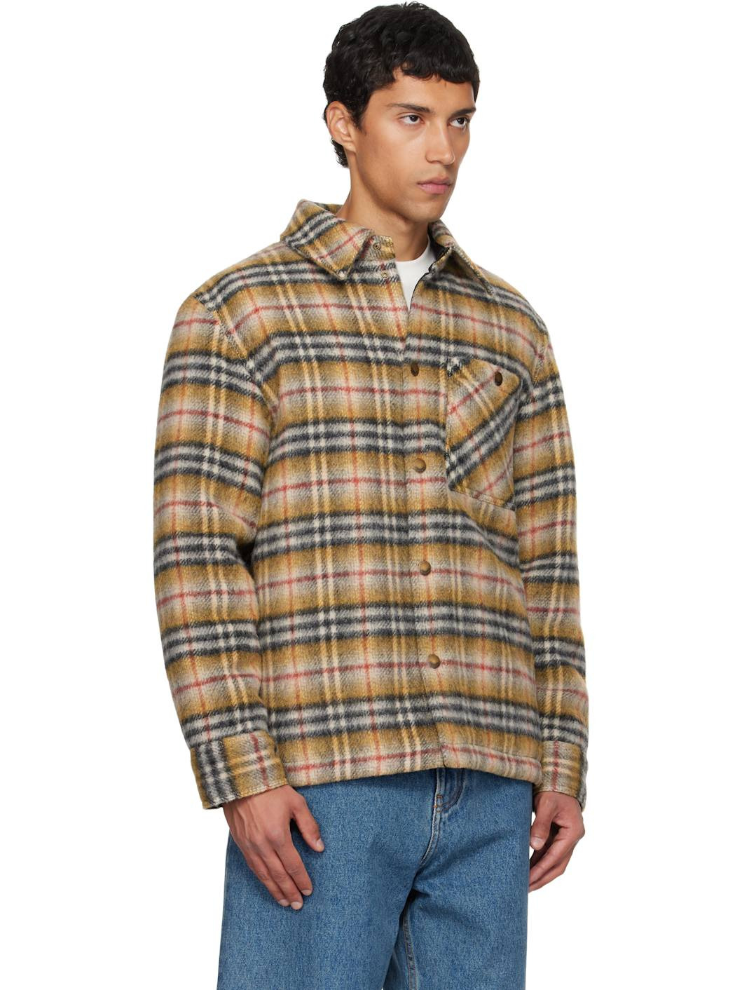Beige Check Insulated Jacket - 2