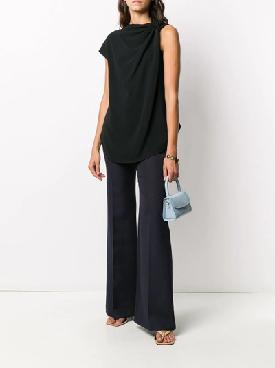 Victoria Beckham asymmetric cowl-neck top outlook