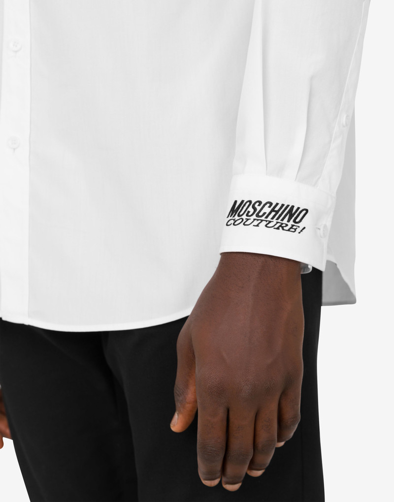 LOGO EMBROIDERY POPLIN SHIRT 4