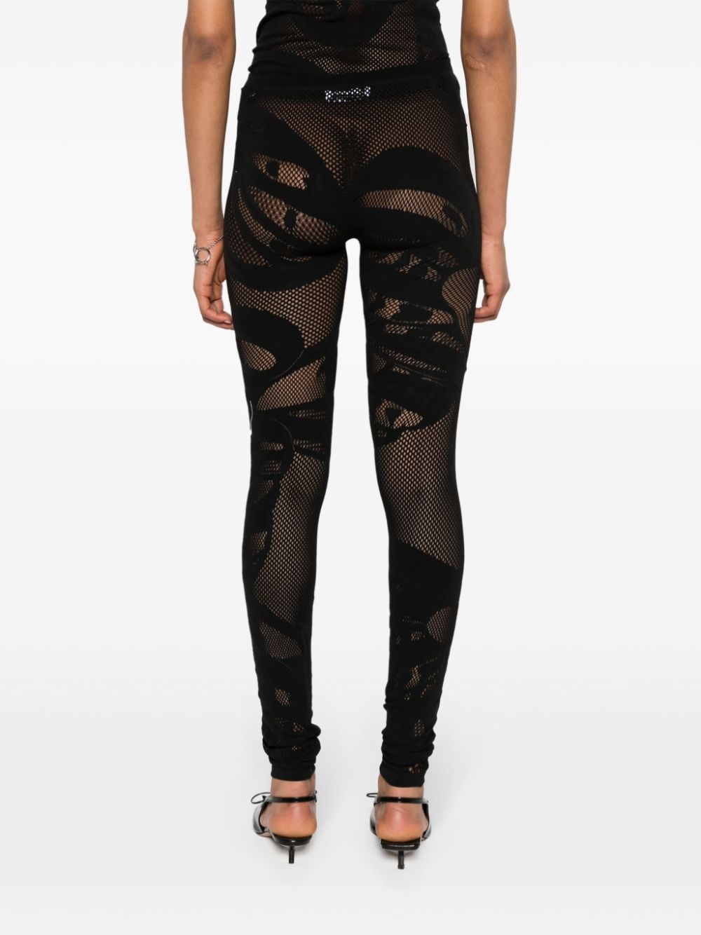 high-waist panelled leggings - 4