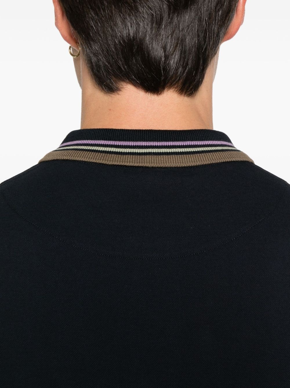 tipped-collar polo shirt - 4
