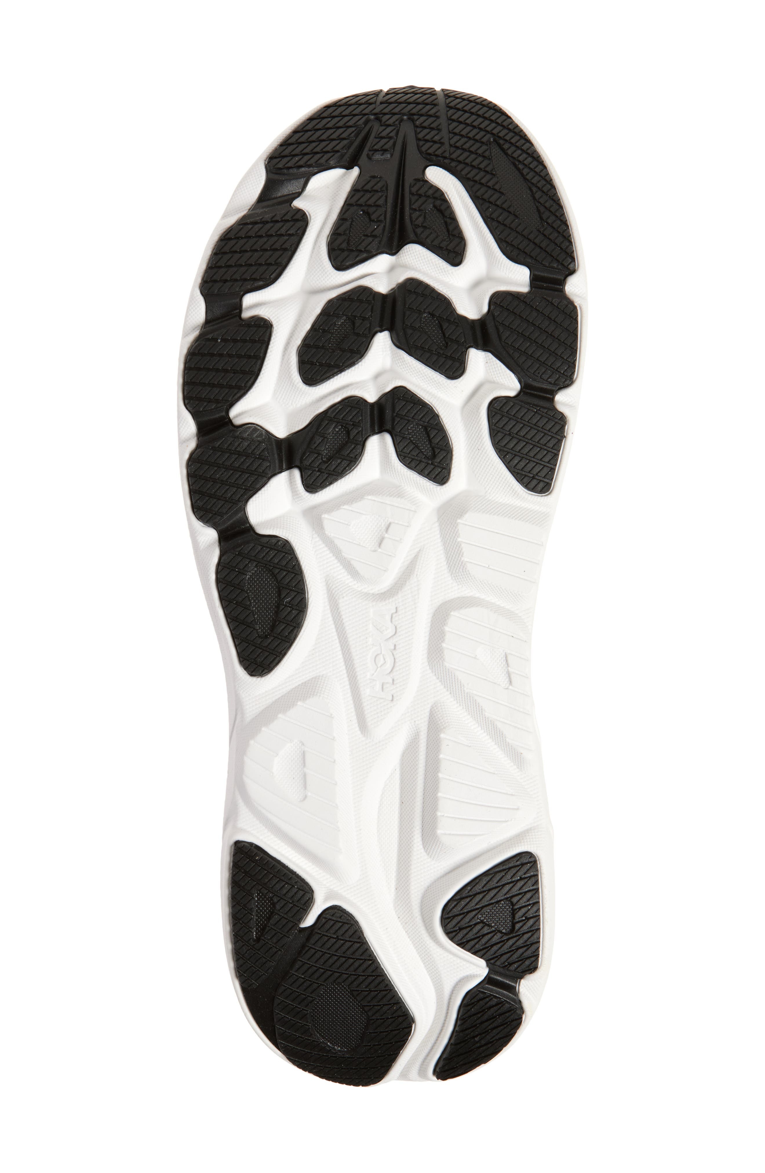 HOKA Clifton 10 Running Shoe in Black /White at Nordstrom - 6