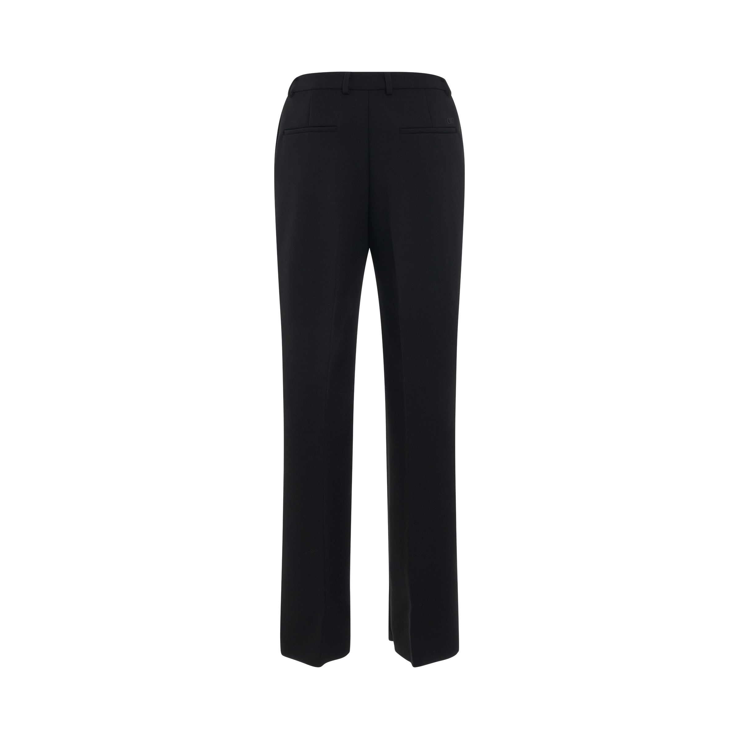 OW Embroidered Tailor Pant in Black - 4